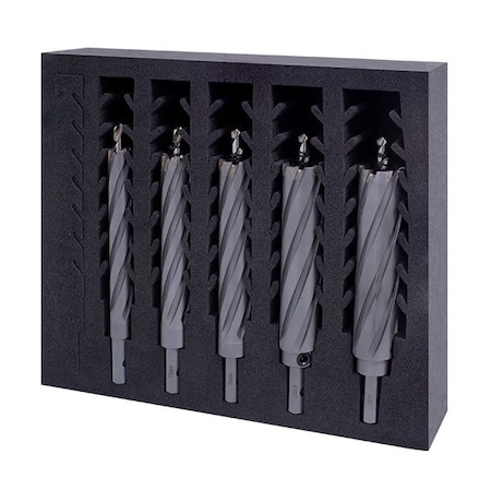 Versadrive HMT TCT HoleCutter Extra Long Series Set, 14, 18, 20, 22, 24, 26mm + Pilots 101035-SET1